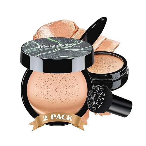 Miniatura 18 de OETUIOW Mushroom Head Air Cushion CC Cream - Base de maquillaje facial BB Cream para piel madura hidratante corrector aclarar larga duración, tono