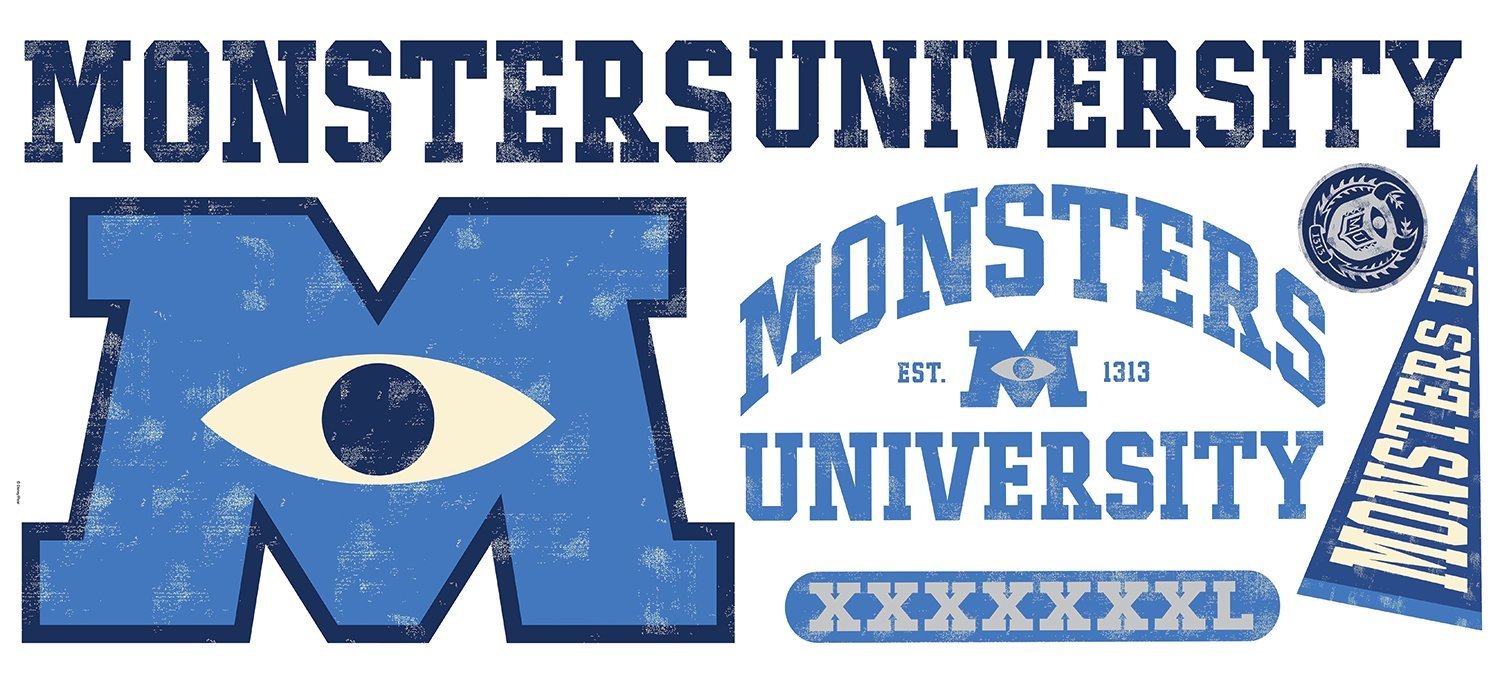 RoomMates - Adesivi da Parete giganti per la Camera dei Bambini, Motivo Disney Monsters University, Multicolore