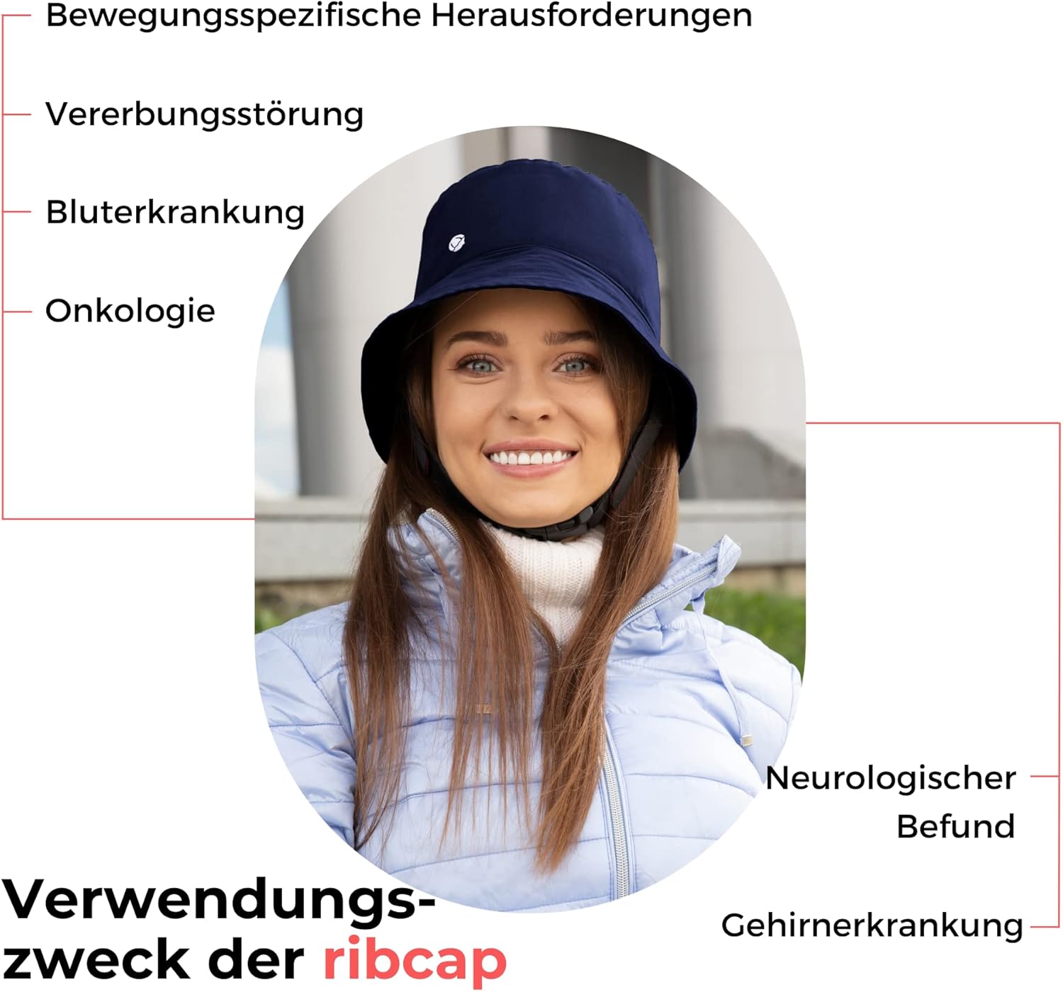 Ribcap Billie Medical Grade Protective Helmet | Navy Blue | Size: Large (Head Circumference 23-24") | Soft Helmet for Epilepsy | Protective Helmet for Seizures | Fashionable and No Stigma : Everything Else