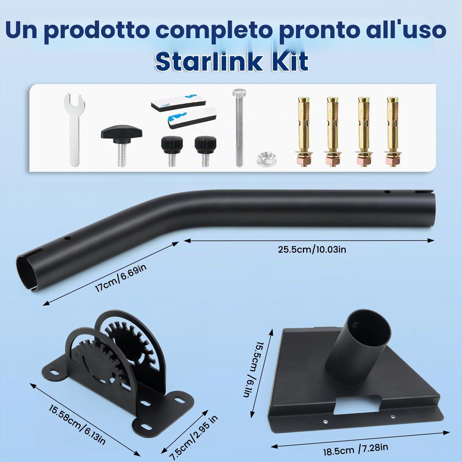 Starlink - Supporto da parete Gen 3, regolabile a 360°, V3 Starlink, piastra di montaggio Starlink V3, compatibile con l'antenna standard Starlink per Starlink Gen 3 Internet Kit satellite