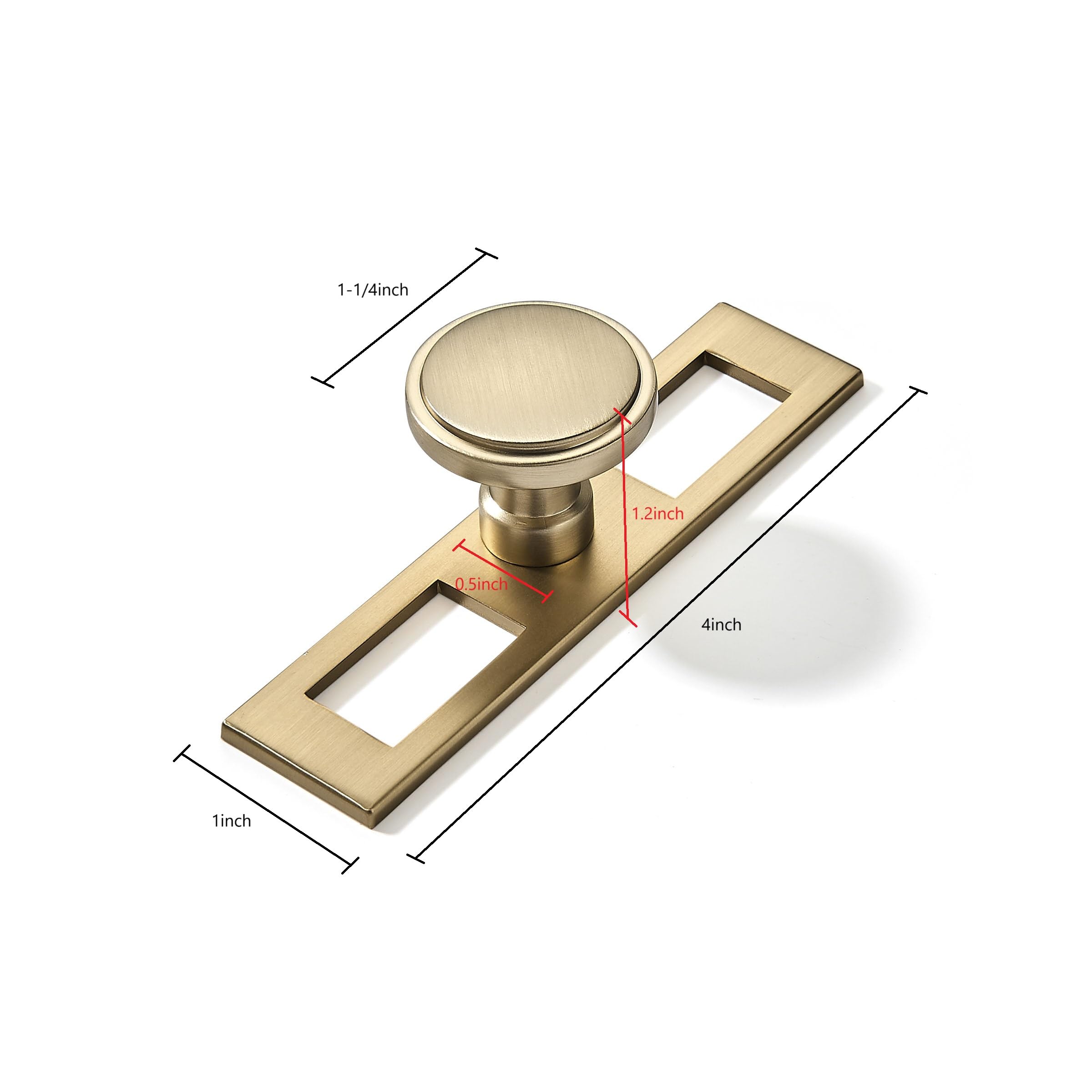 Round Champagne Bronze Cabinet Knob - 280BP, 1-1/4 in (32 mm) — KHTUMEWARE