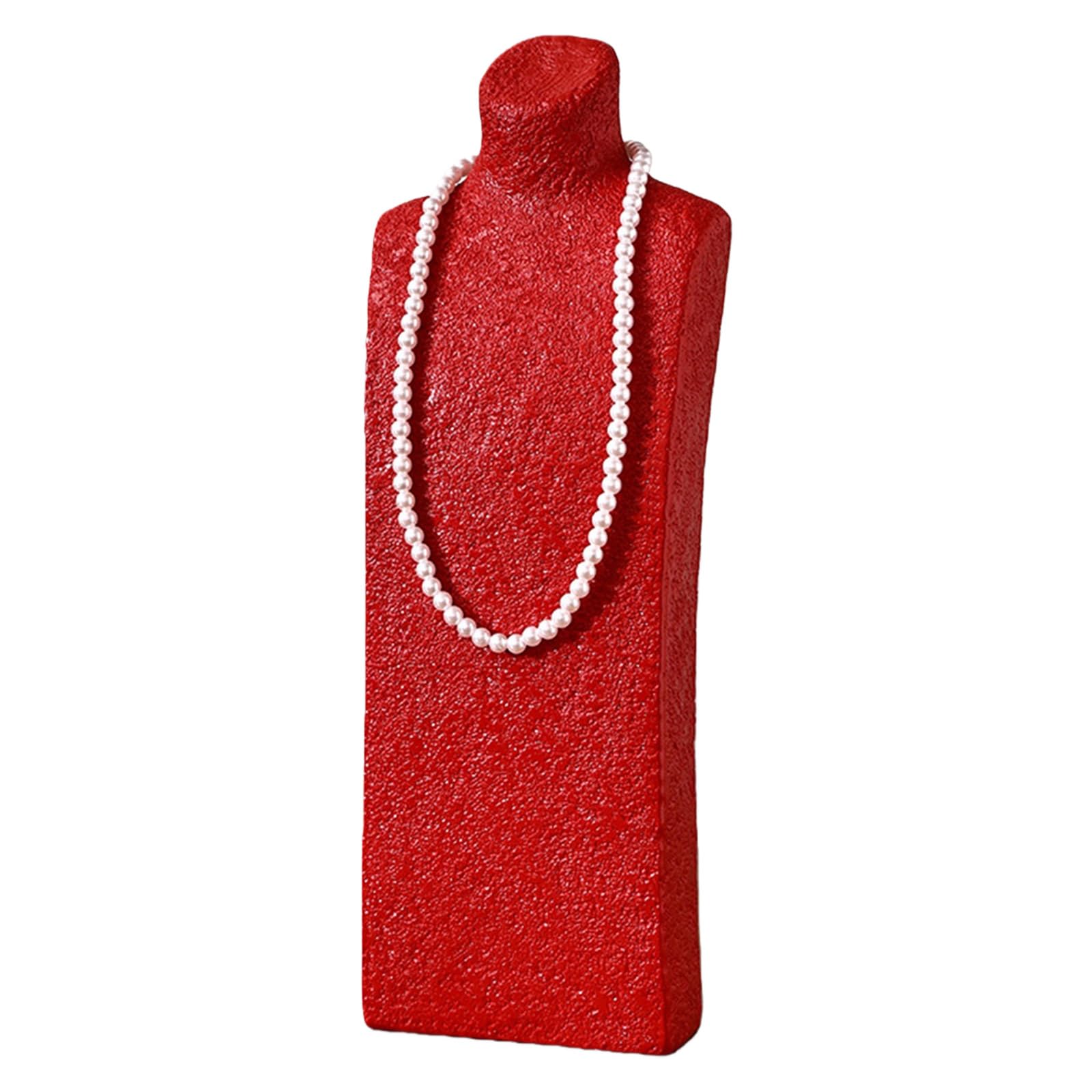 HDOYTXXM Multipurpose Resin Display Model Accommodating Necklaces Earrings and Bracelets Efficient Space Saving Designs Necklace Display Stand