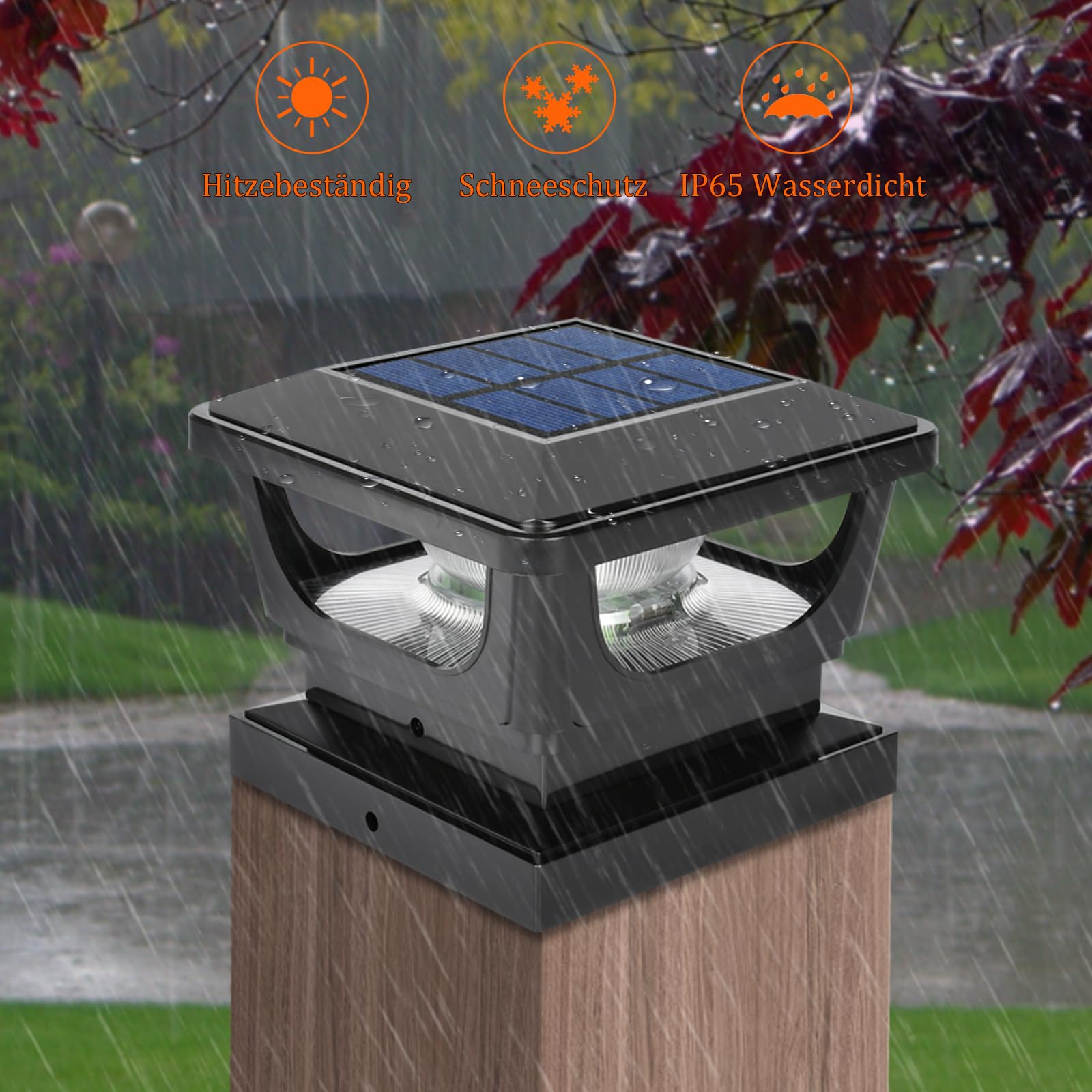 Lampada Solare Bianca Calda Per Palo Legno 7x7 8x8 9x9 10 X 10 Lampada Solare 983762