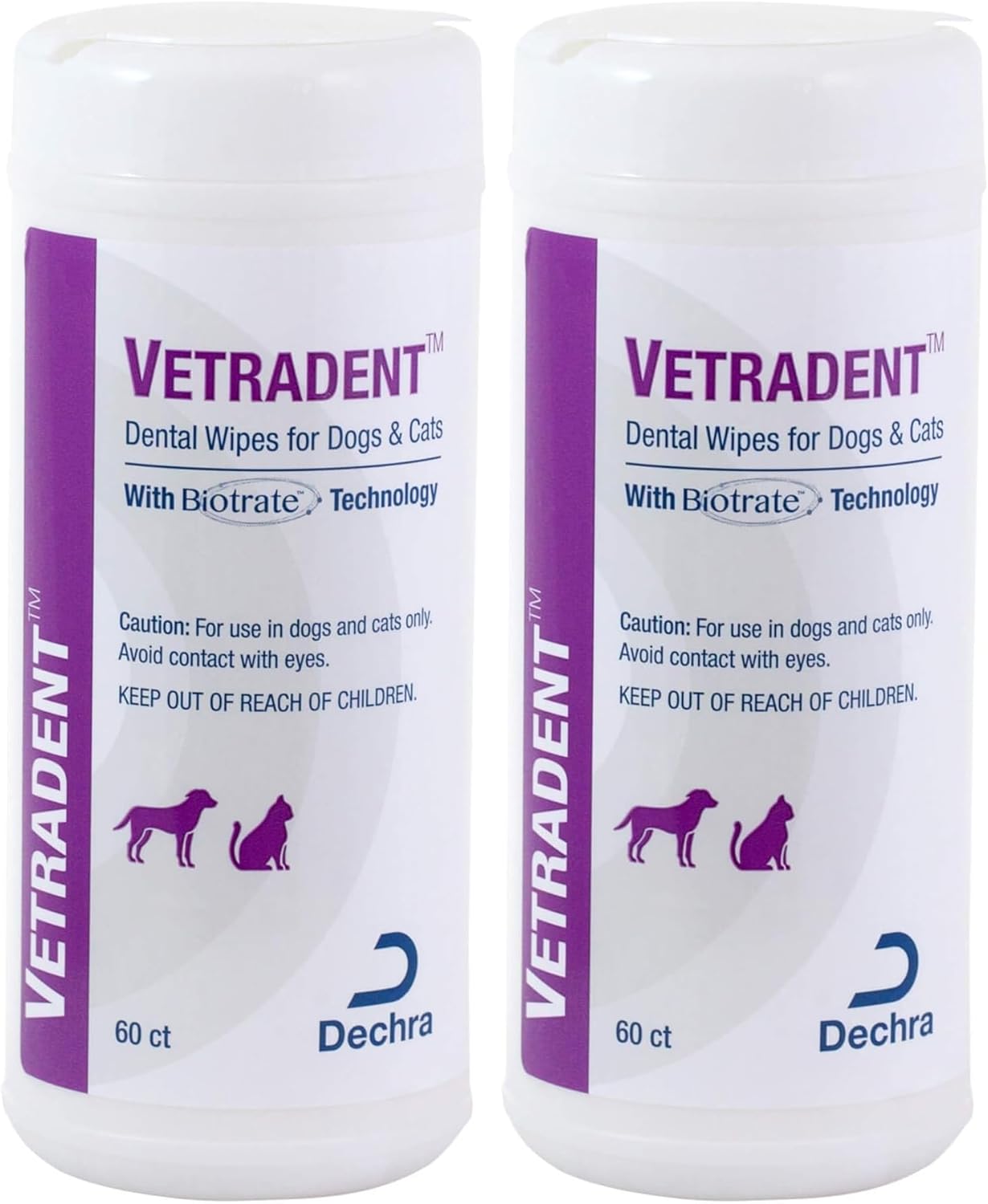 Vetradent Dental Wipes,60 ct,(Pack of 2)