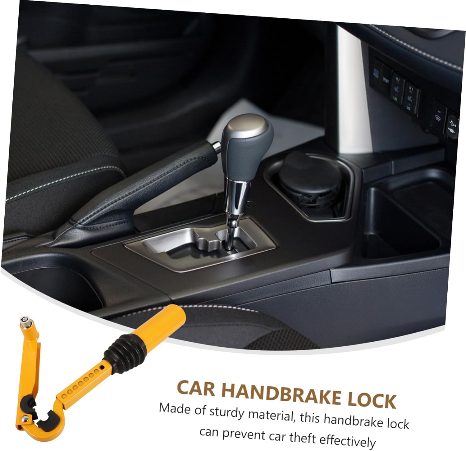 Adjustable Automotive Shifter Lock Steel Anti-Theft Device for Car Truck Van SUV Manual Gear Security Lock with Easy Installation and Construction