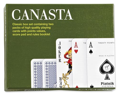 Gibsons Canasta Double Deck Playing Cards from Piatnik | Card Game | Pack of cards, Green