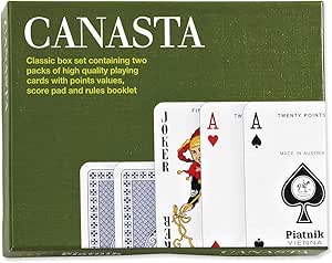Maletin Poker 500 Fichas Juego De Cartas Canasta - Incluye Bloc De Puntuación (Piatnik) Tapete Dados