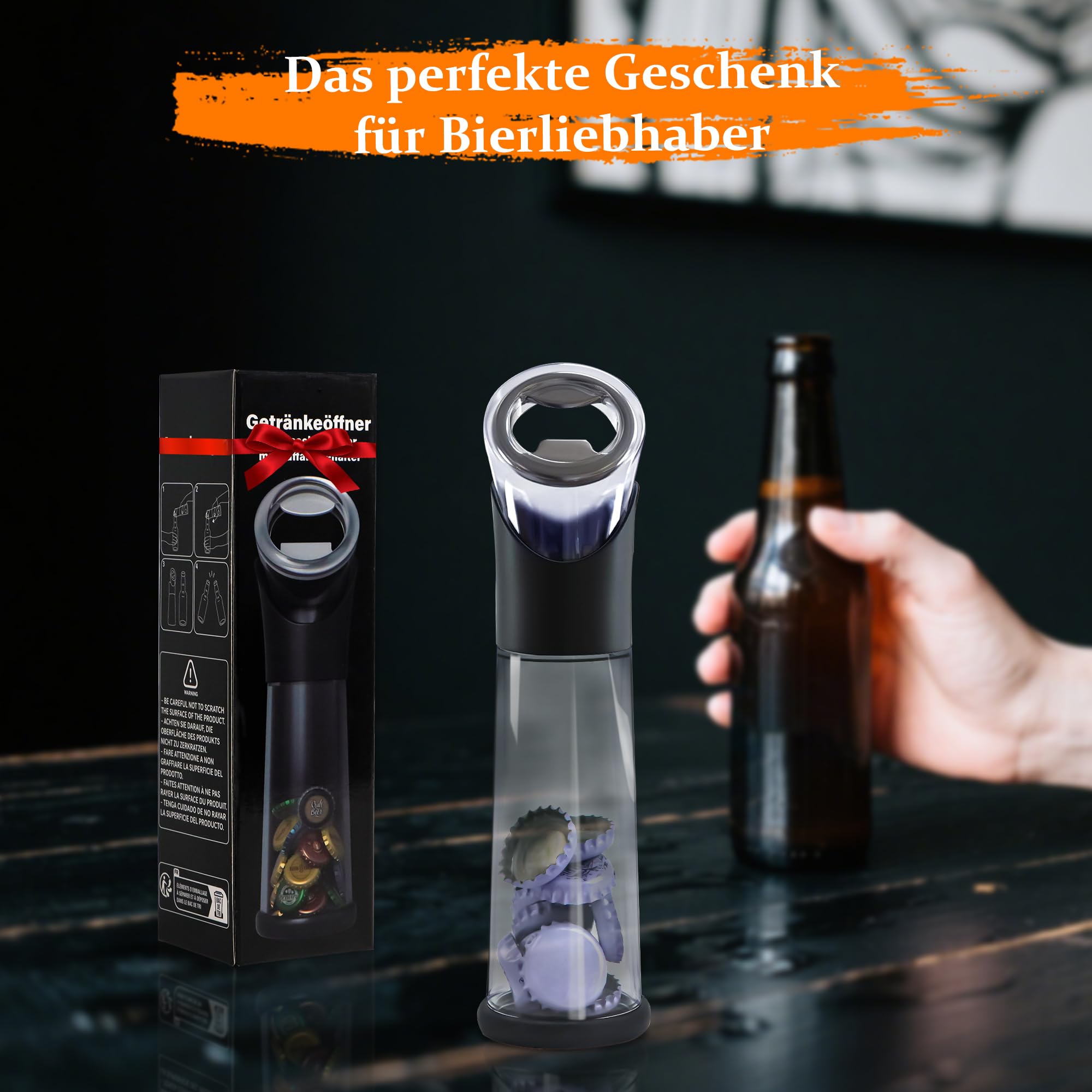4 abridores de botellas grandes con recipiente colector, regalos para