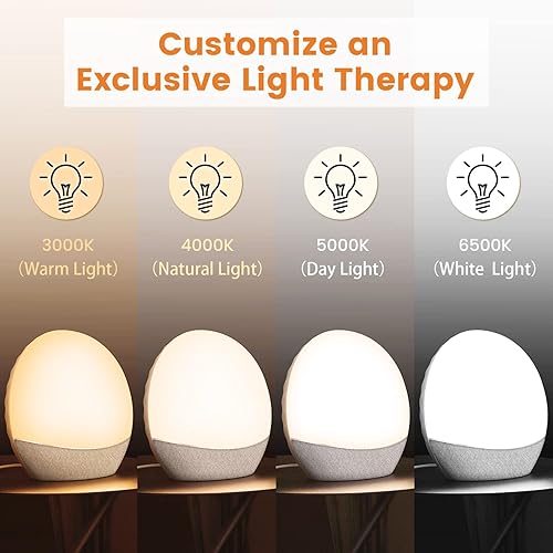 Miniatura 3 de LASTAR Lámpara de terapia de luz, lámpara solar sin rayos UV de 12,000 lux, con 4 temperaturas de color, 5 niveles de brillo y 6 funciones de