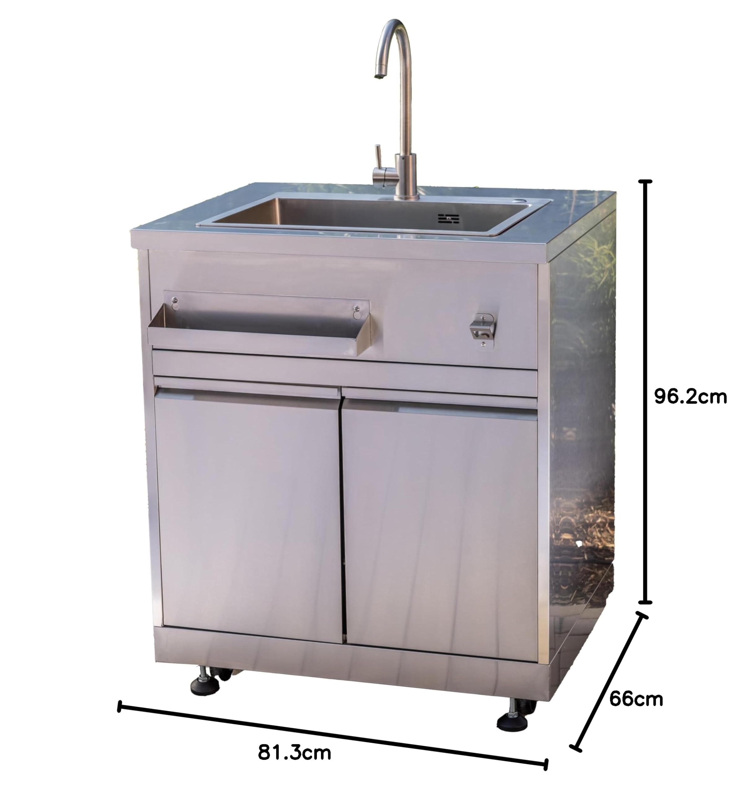 Ondis24 Edelstahlspüle mit Unterschrank für Outdoor-Küche