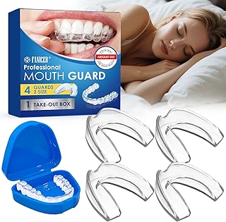 4 Pièces Gouttiere Dentaire Bruxisme, 2 Tailles Protecteurs Buccaux, Protege Dent Nuit, Régulier Goutiere Dent Bruxisme, Améliore La Qualité Du Sommeil