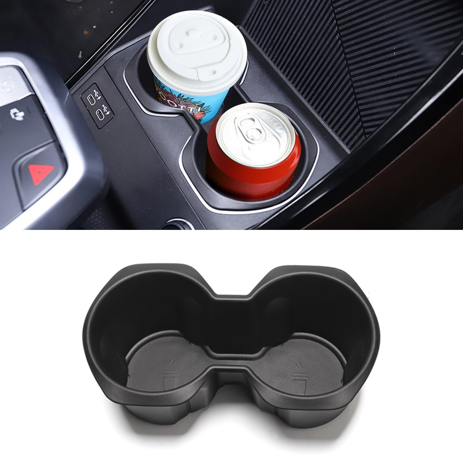 TTCR-II kompatibel mit BMW X1 U11 Getränkehalter Auto 2023 2024 Mittelkonsole Becherhalter Auto X1 U11 2023 2024 Zubehör Mittelkonsole Wasserbecherhalter Flaschenhalter Aufbewahrungsbox X1 U11