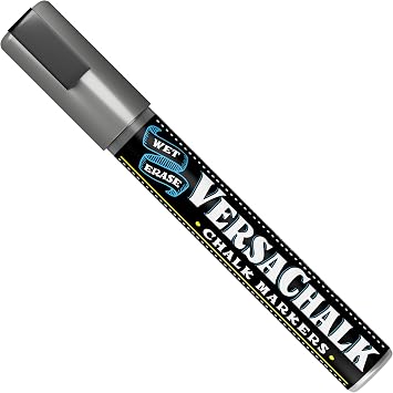 VersaChalk Metallic Silver Chalk Marker - 5mm Tip Bold, Dust-Free & Erasable Ink