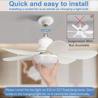 Kılıforyum Tavan Vantilatör Kumandalı Sessiz 6 Kanatlı Işıklı E27 Duy Modern Led Aydınlatma Yeni Nesil [Enerji Sınıfı A+]