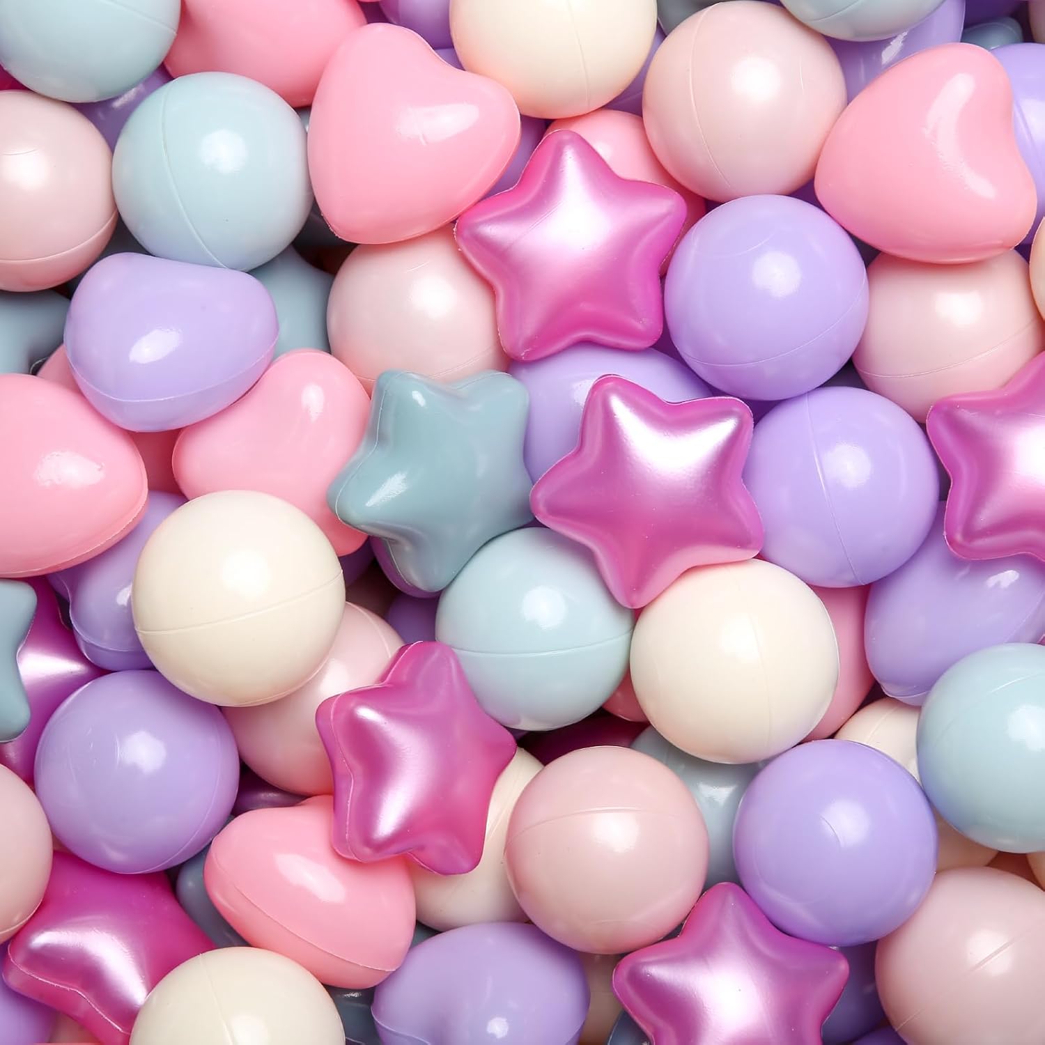 Realhaha Star Ball Pits Balls Shapes for Toddlers, Plastic Star Balls for Babies Play Balls for Pool, Slide,Playpen Gift for Boys Girls