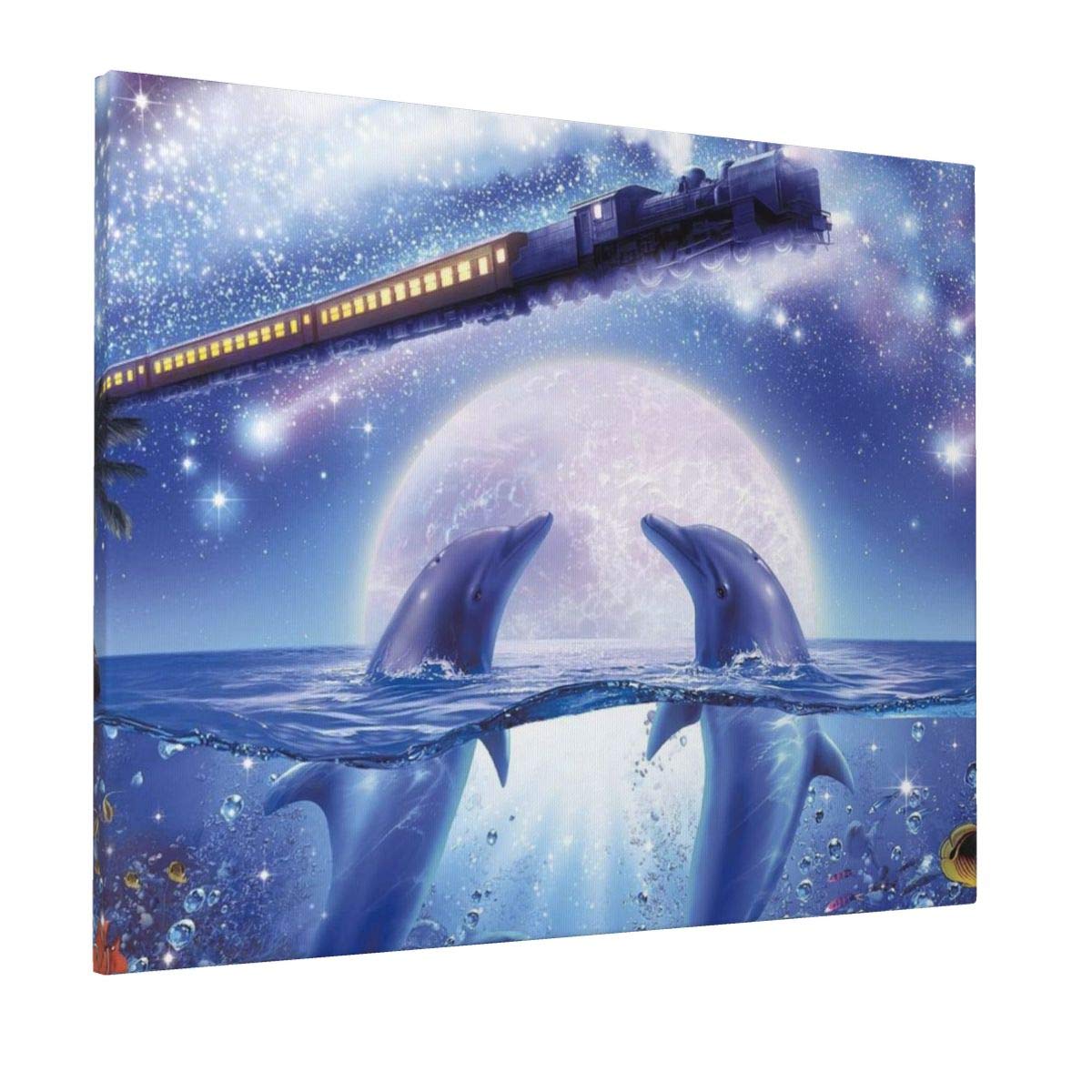 クリスチャン・ラッセン、オルカムーン3、希少な額装用画集より