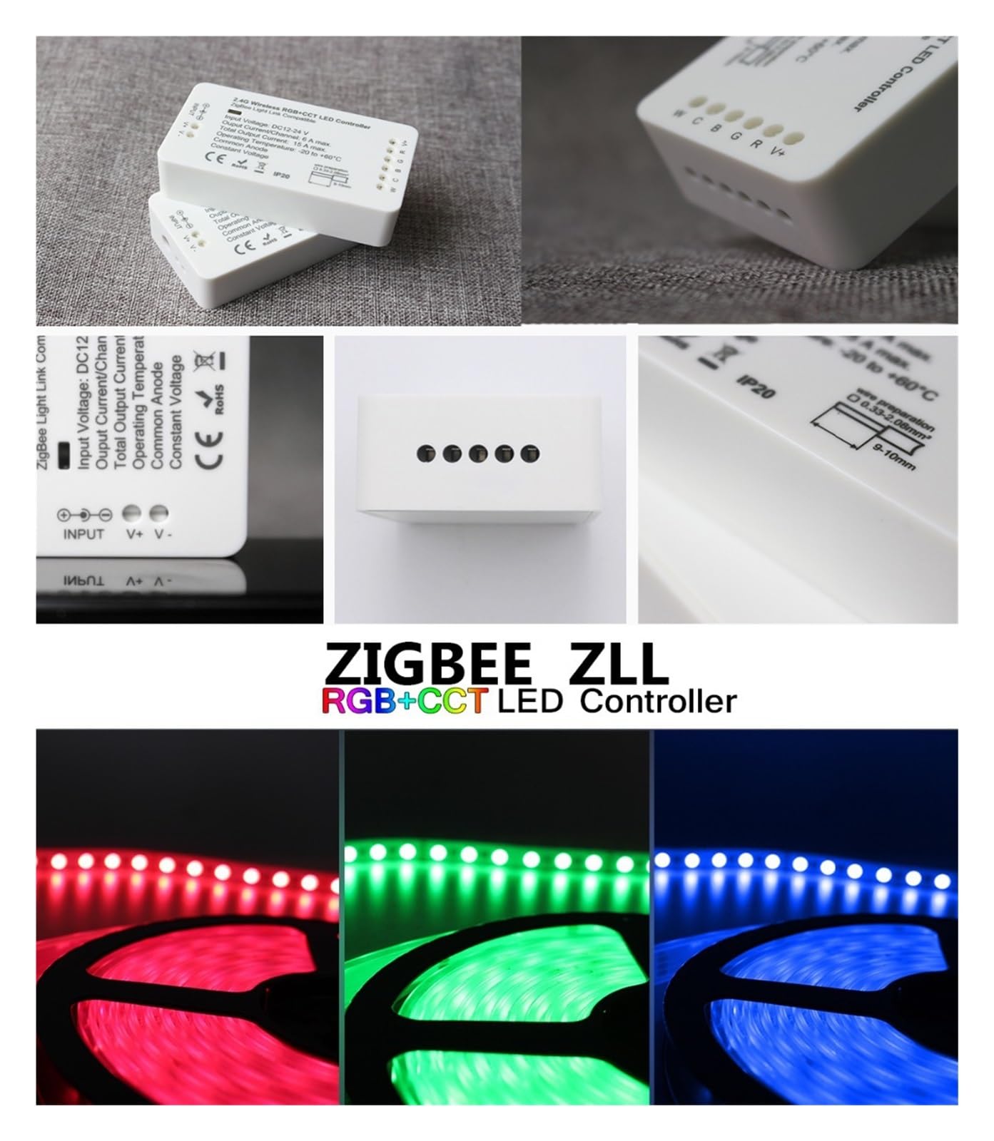 MAAFRI RGB+CCT ZIGBEE ZLL Protocol Light Strip Controller : Amazon.co.uk:  Lighting