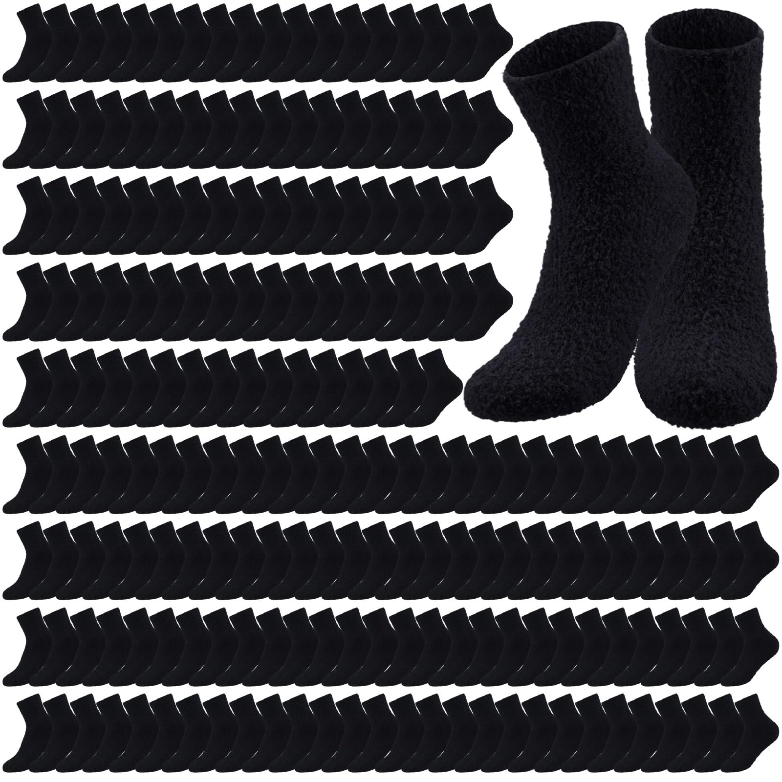 Cuffbow 100/200 Pairs Fuzzy Socks Bulk