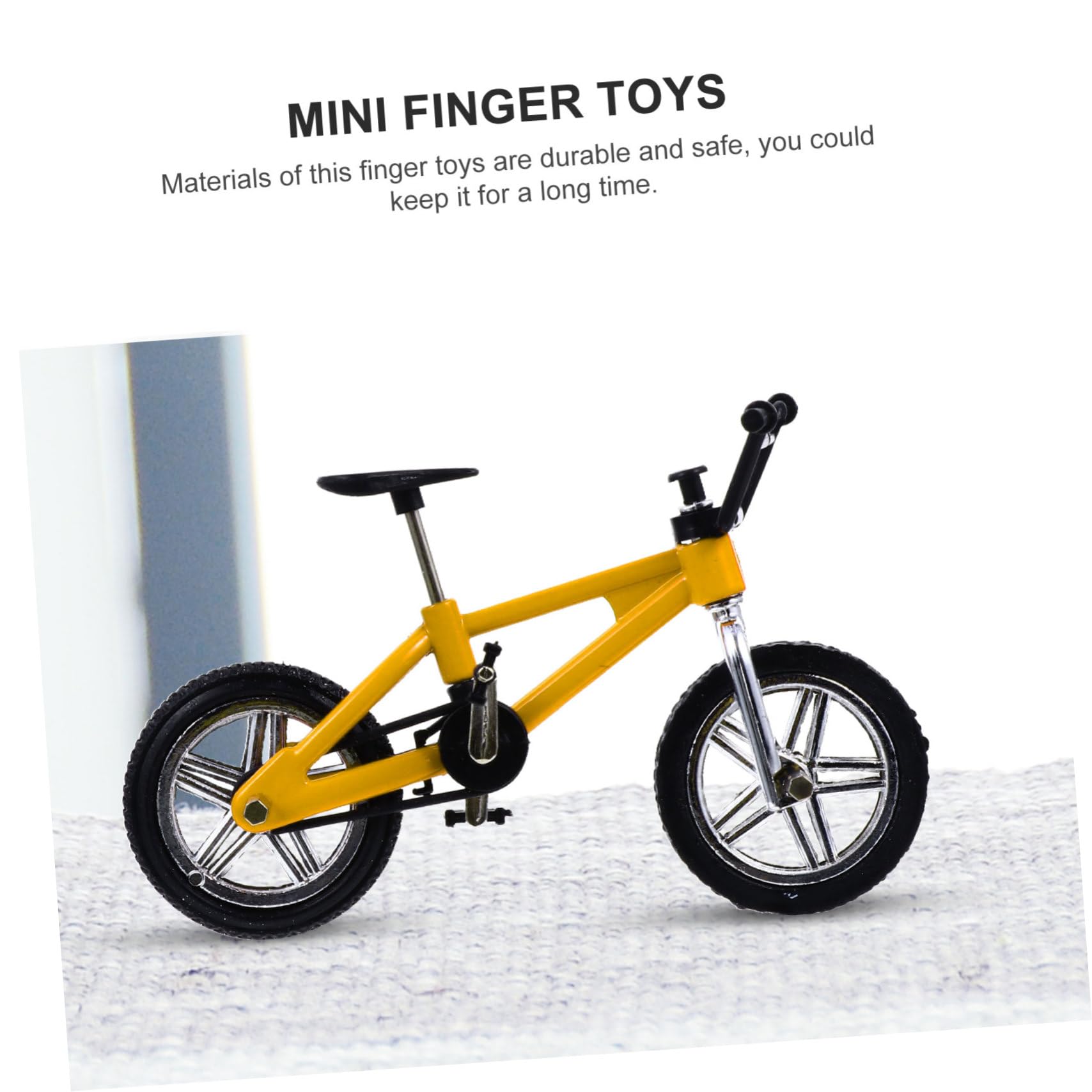 Toddmomy Finger Sports Toys 3pcs Mini Alloy Finger Bikes Realistic Mini Bike Frame for Decor Relaxation