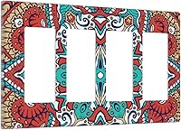 Vista 120 de Farmhouse Coffee Primitive Coffee Bean Kitchen 3 Gang Triple Interruptor de Luz de Palanca Cubierta de Placa de Pared Placa Frontal Eléctrica