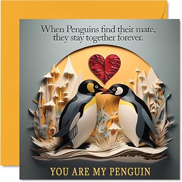 Stuff4 Penguin Anniversary Card, Penguins Forever