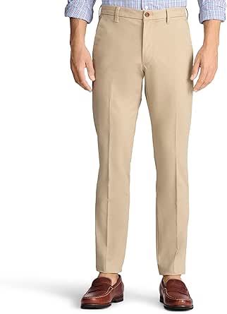 IZOD Men's Performance Stretch Slim Fit Flat Front Chino Pant at Amazon ...