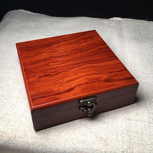 Miniatura 6 de Caja de madera, joyero de madera, caja de madera con tapa con bisagras, caja de almacenamiento decorativa con tapa, caja de almacenamiento de