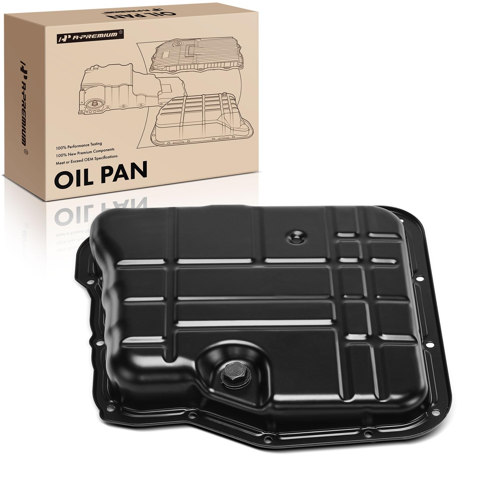 A-Premium Transmission Oil Pan Sump With Drain Plug - View #6