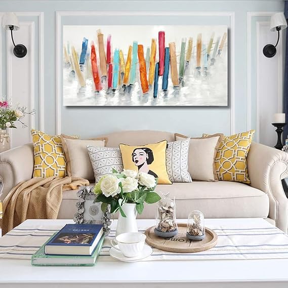 TRAIN2 ART Abstract Wall Art for Living Room Paintings Wall