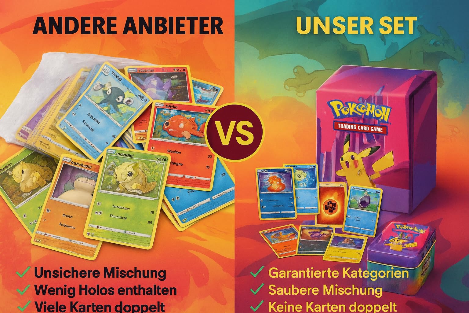 Pokemon Cards, German 60 Pieces and High-Quality Pokemon