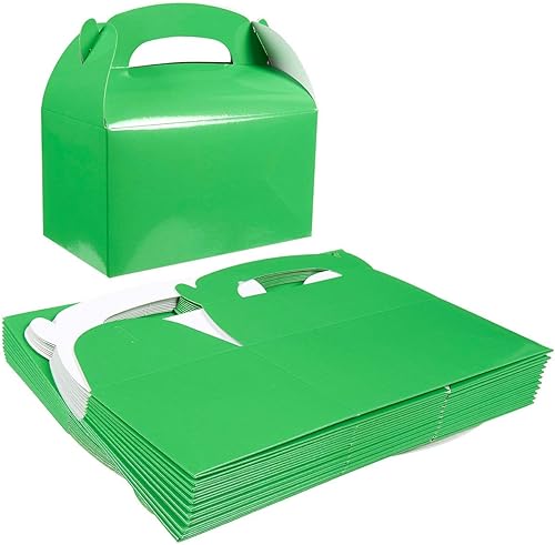 Paquete de 24 cajas de papel para golosinas  Cajas de regalo para fiestas  2 docenas de cajas de regalo de fiesta de cumpleaños verde brillante  24