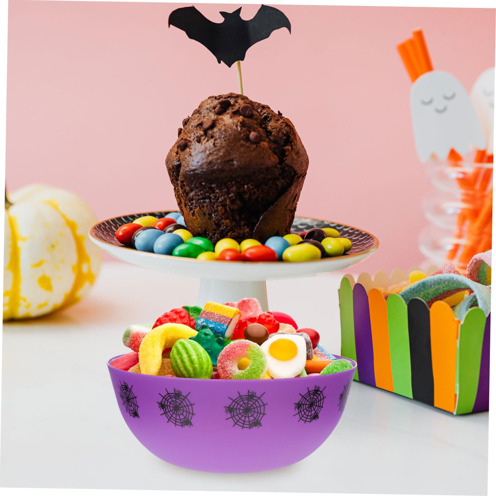 Lot De 3 Bols De Service Pour Halloween Saladier Bol À Fruits Bol À Bonbons Fournitures De Cuisine Robustes Et Faciles À Nettoyer