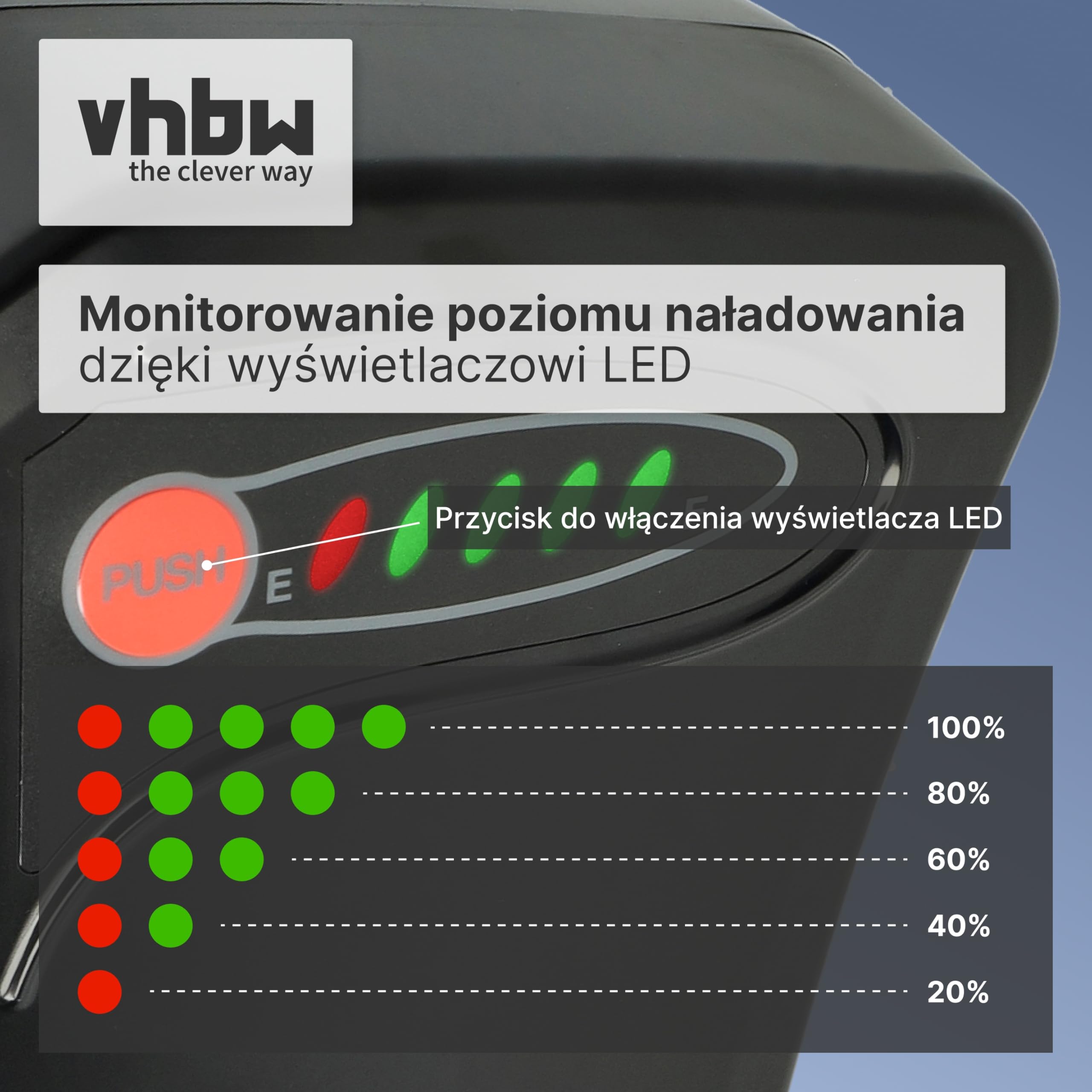 vhbw Akumulator Zastępczy dla Samsung 10ICR19/65-4, SDI-3610C, SDI-3611C, SDI-3612B do E-Bike (10,4 Ah, 36 V, Li-Ion) - Czarny