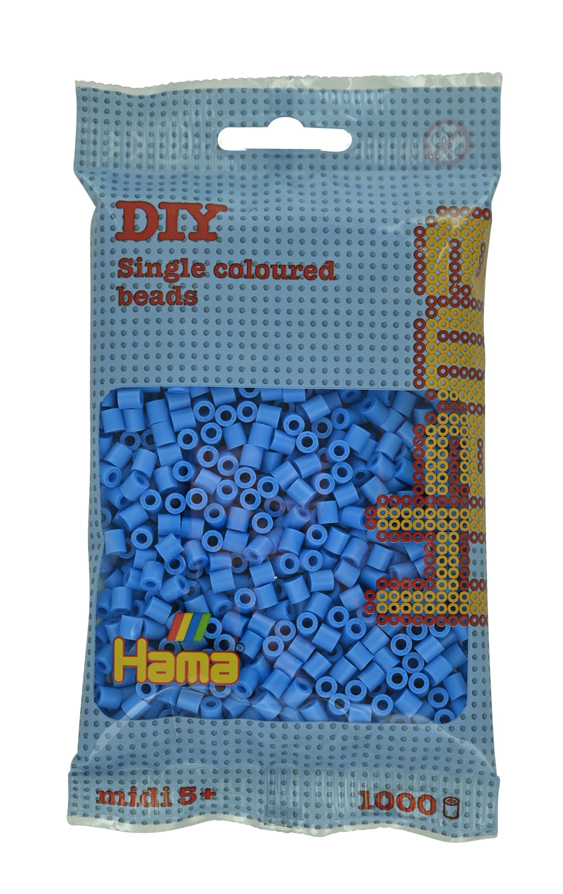 HAMA Bolsa de perlas | Aprox. 1000 cuentas midi fusibles para manualidades y mosaicos | Perlas de fusión para niños creativos 5+ | Juego de arte y decoración | Light Blue — view 35