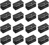 Vista 9 de uxcell 8 piezas de insertos para tubos rectangulares con rosca M6, para tubo rectangular de diámetro exterior de 1.18 x 0.59 pulgadas, enchufe