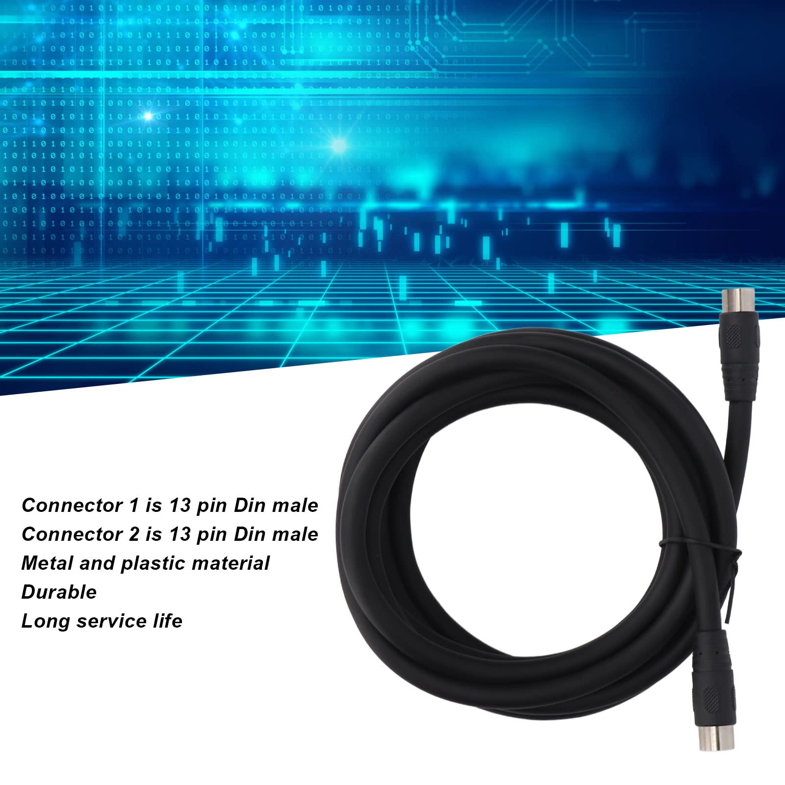 Cable Din De 13 Pines, Cable De Extensión Midi Macho A Macho Para Equipo De Belleza Y Nebulizador De Escenario, 9,8 Pies