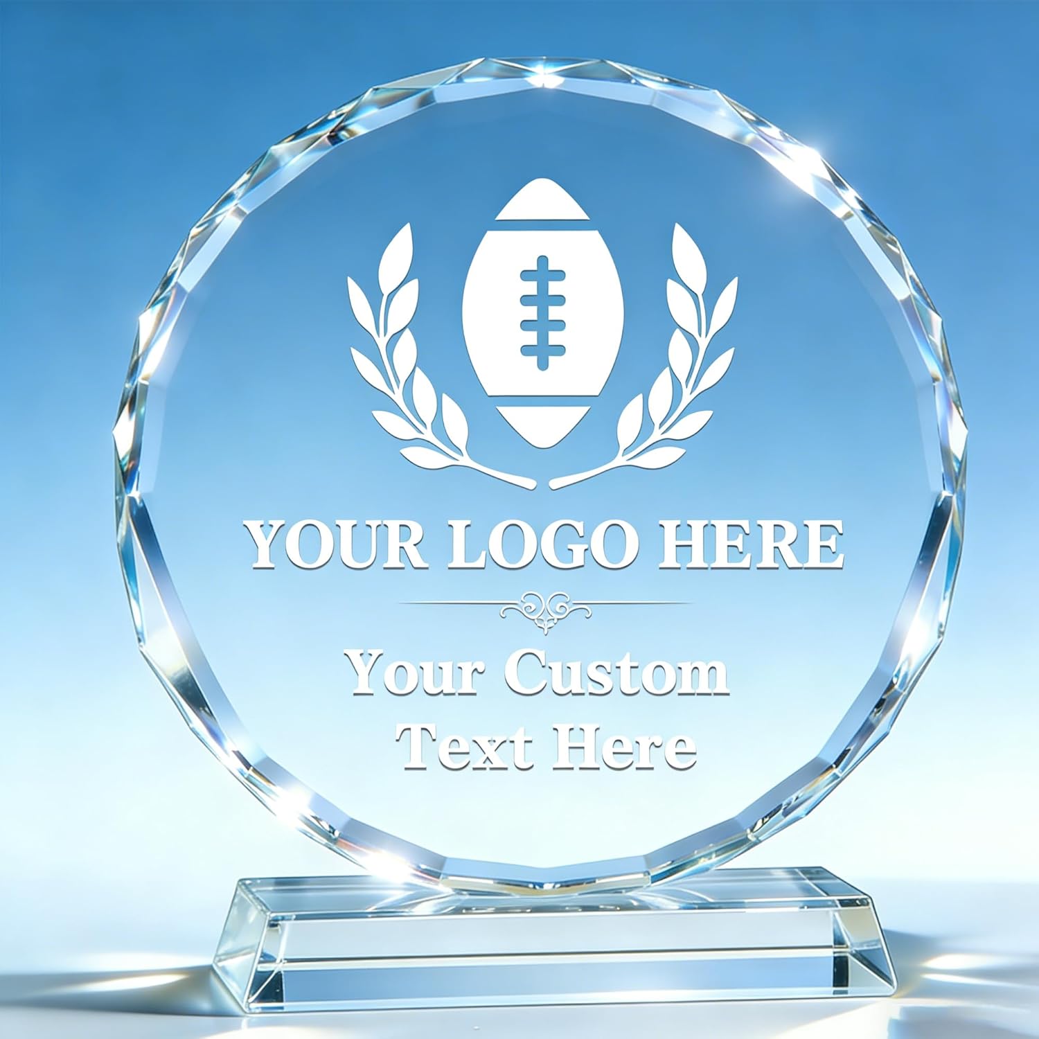 Custom Crystal Trophy Award - 6.3‘’ Personalized Engraved Crystal Award for Corporate Recognition, Sports Championships, Academic Awards & Retirement Gifts - Employee Recognition Awards and Trophy