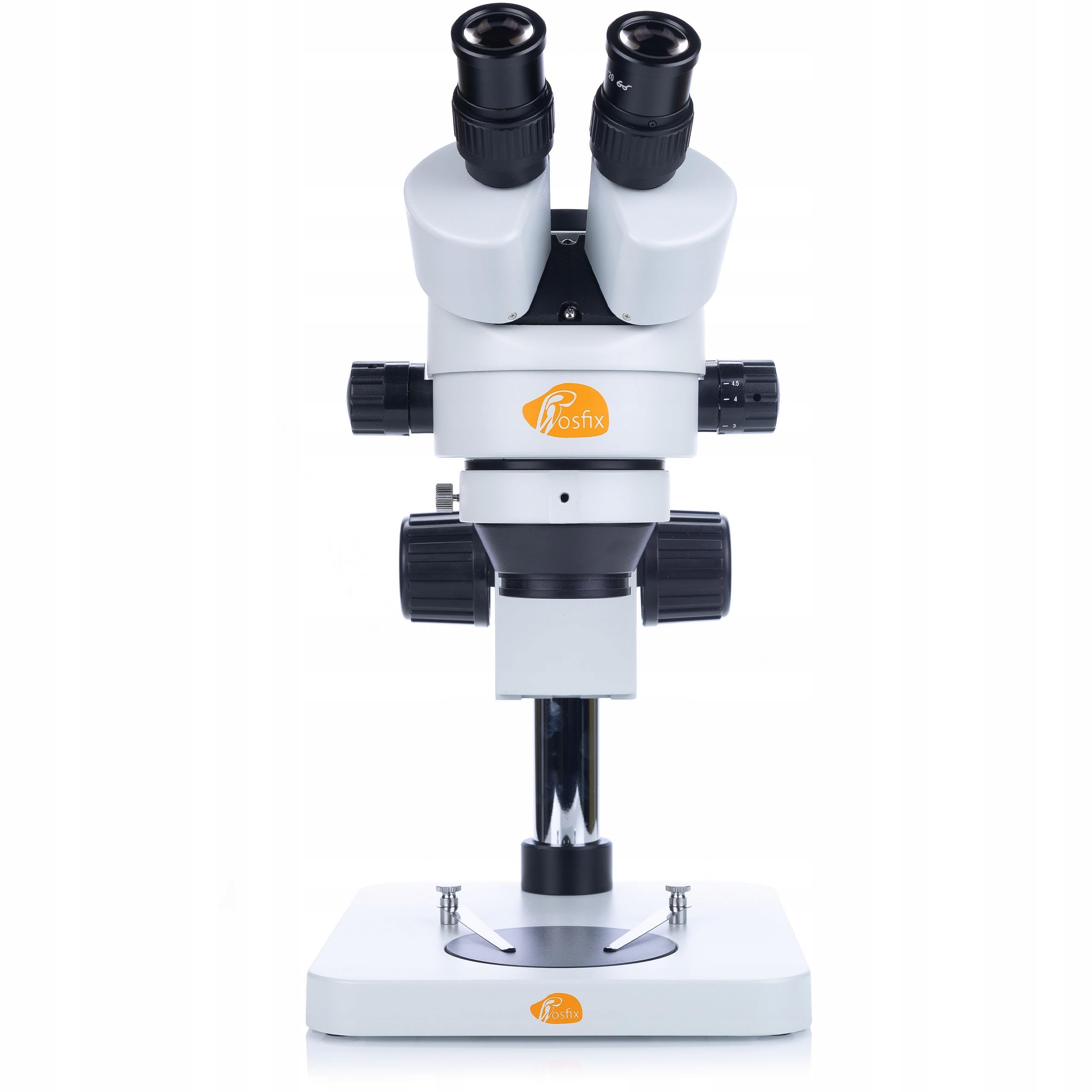 Rosfix Mercury Pro MSMP-T-PS1 - Microscopio estereoscópico trinocular con zoom de 7 x - 45x | Brazo de mesa de 80 cm WDMS2 | 56 x LED anillo de luz | para laboratorio, industria, electrónica | sistema