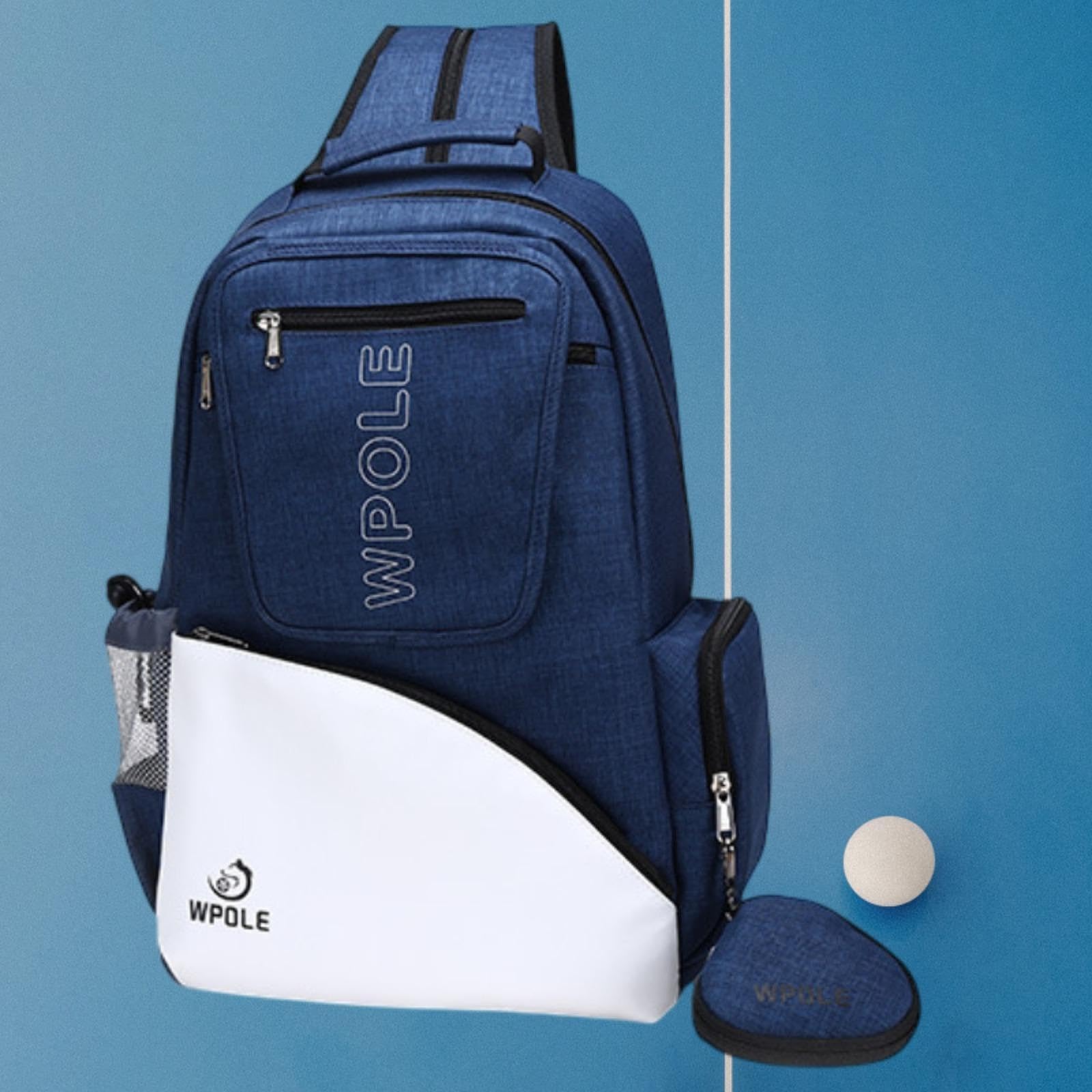 Zaino Tennis Tavolo Custodia Racchetta Borsa Portaoggetti Copri Racchetta Protezione Realizzato in Tessuto Oxford Impermeabile Resistente All’usura