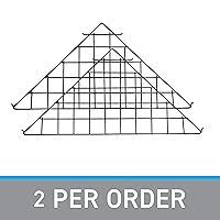 Vista 5 de SSWBasics Estante triangular de rejilla de alambre negro, juego de 2