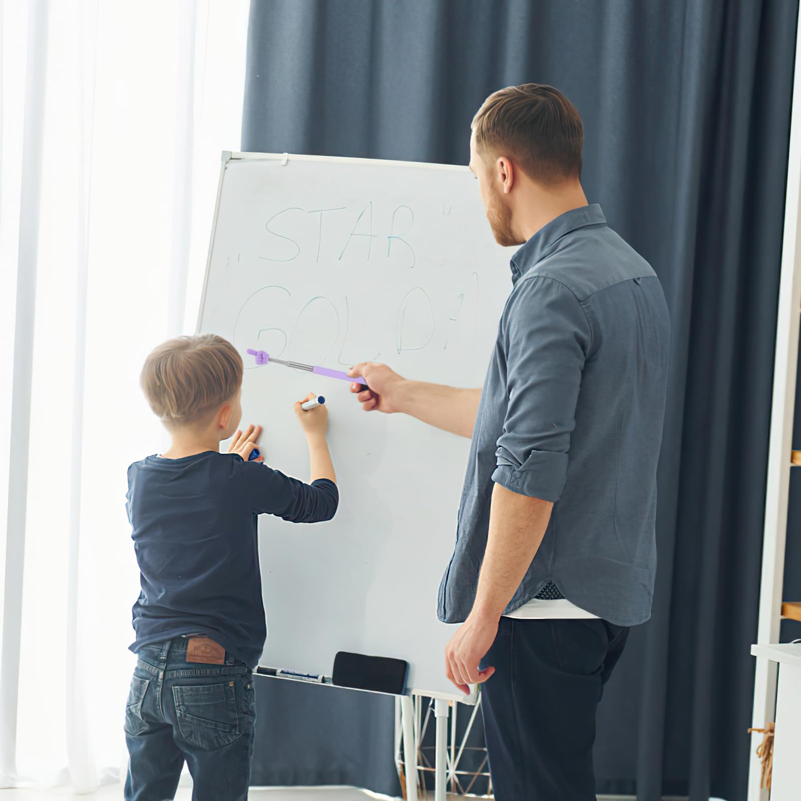 5 unidades de puntero extensible, puntero de dedo de acero inoxidable, puntero retráctil para aula, mini lápiz educativo de mano, puntero extensible para aula, interacción personal