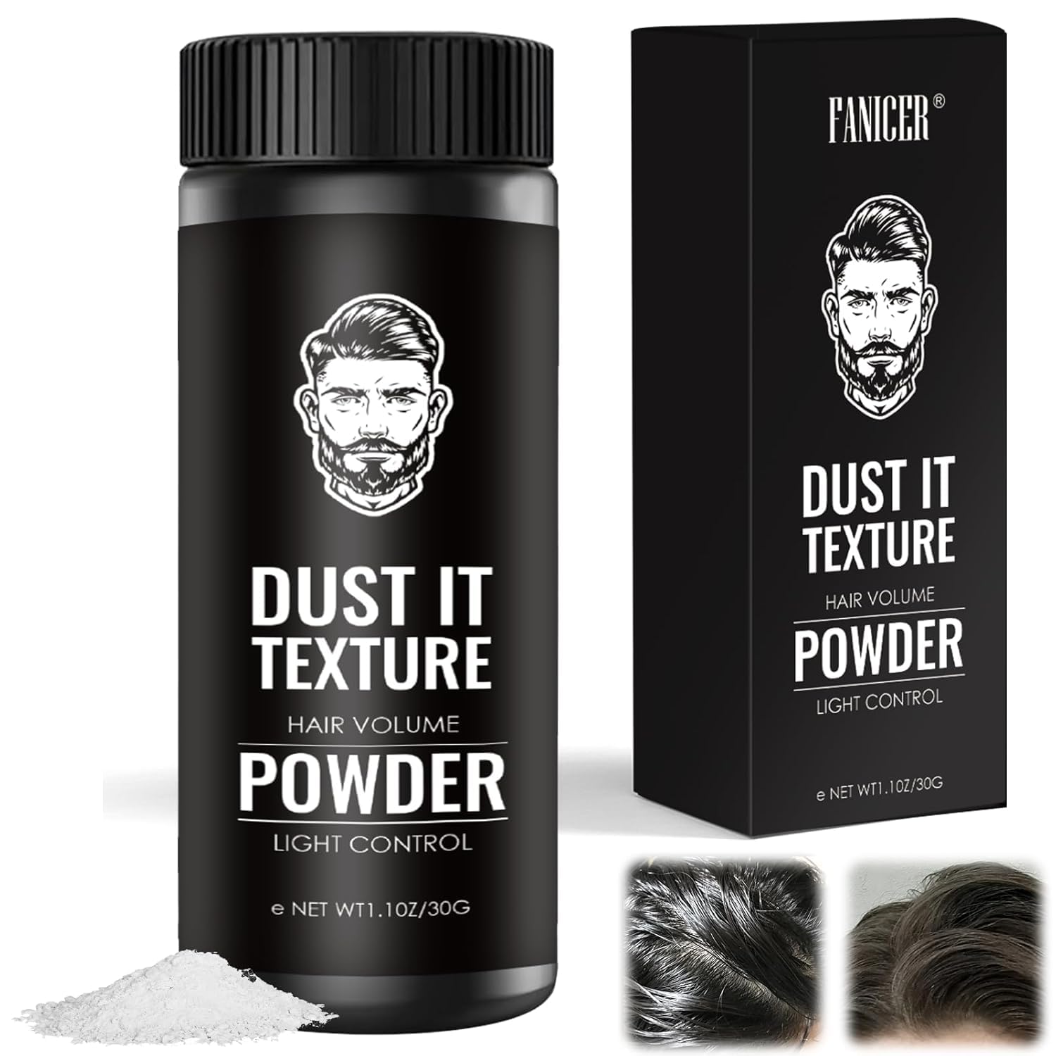 30g Polvos Texturizantes Mate,Polvos para el Pelo,polvo para Dar Volumen al Cabello,Consigue un Cabello con Más Cuerpo y Espesor,sin residuos,para uso diario
