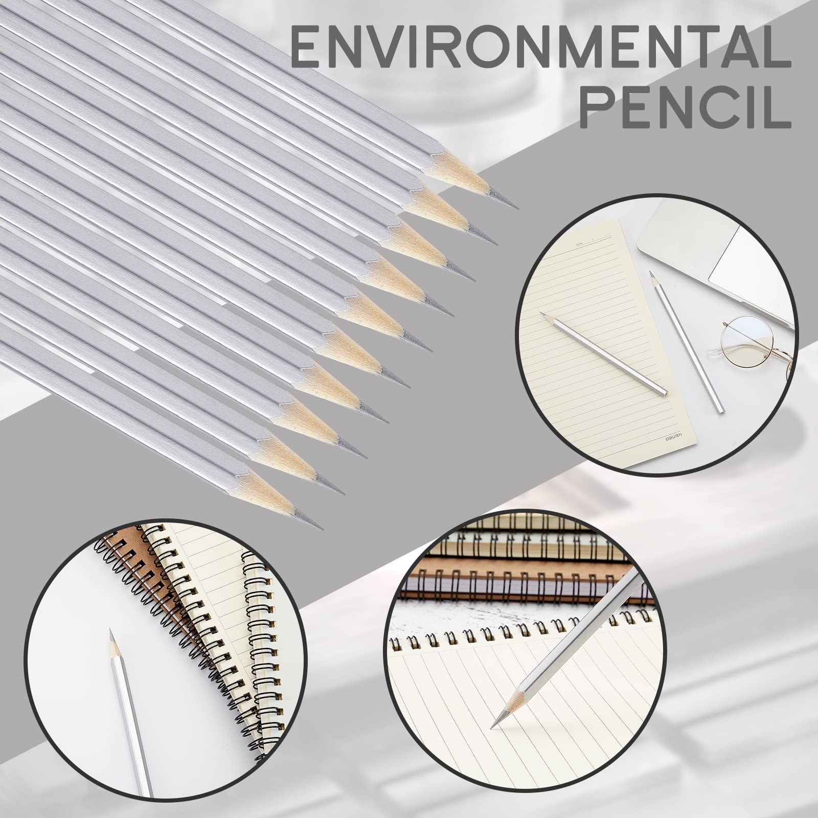 Gersoniel 24 Pack Silver Welders Pencil, Metallic Marking Pencil — Amazon image 2