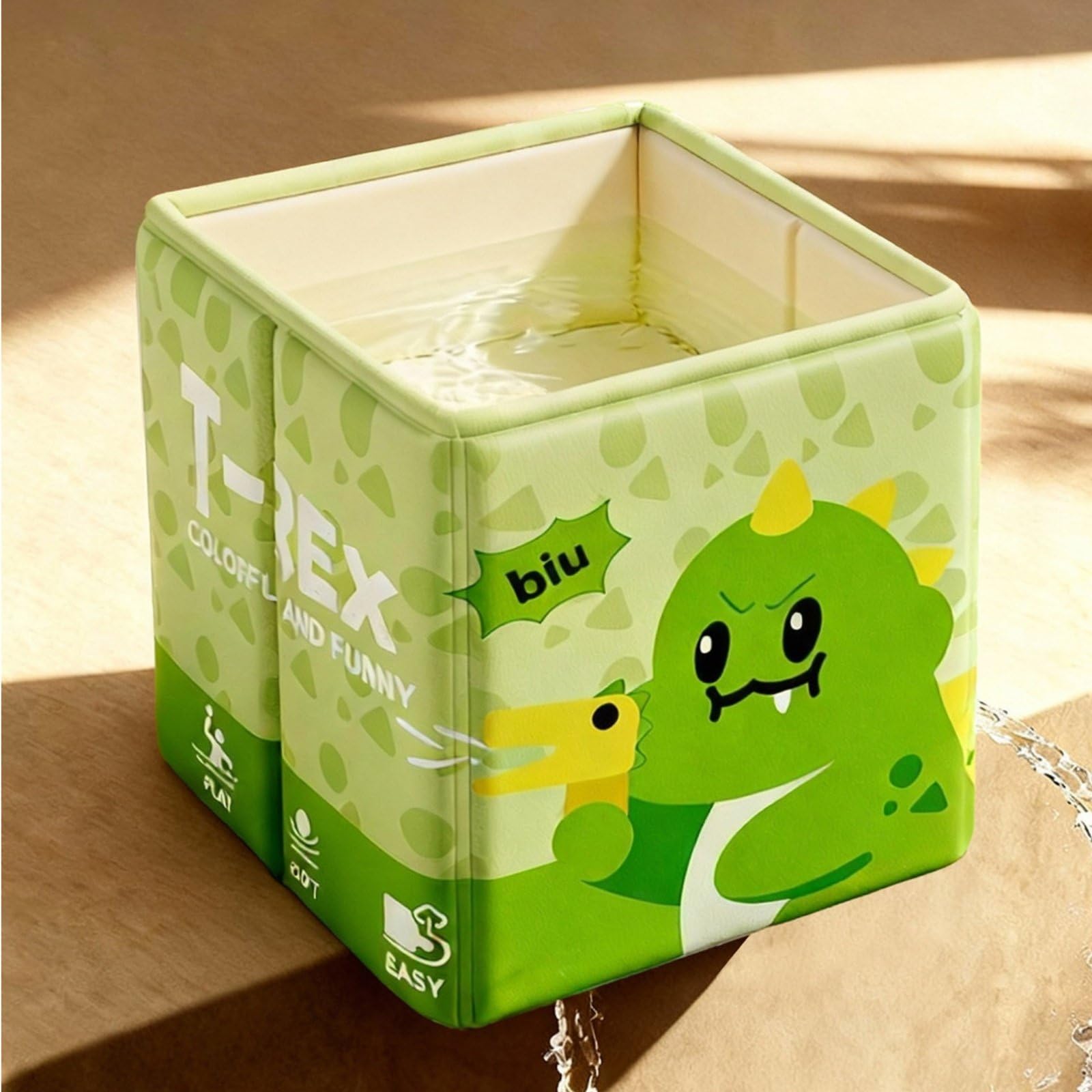 Qianly Tinozza da Bagno Portatile Pieghevole Vasca da Bagno Portatile Materiale Addensato Vaschetta Bagnetto Neonato per Adulti, Nique Yellow