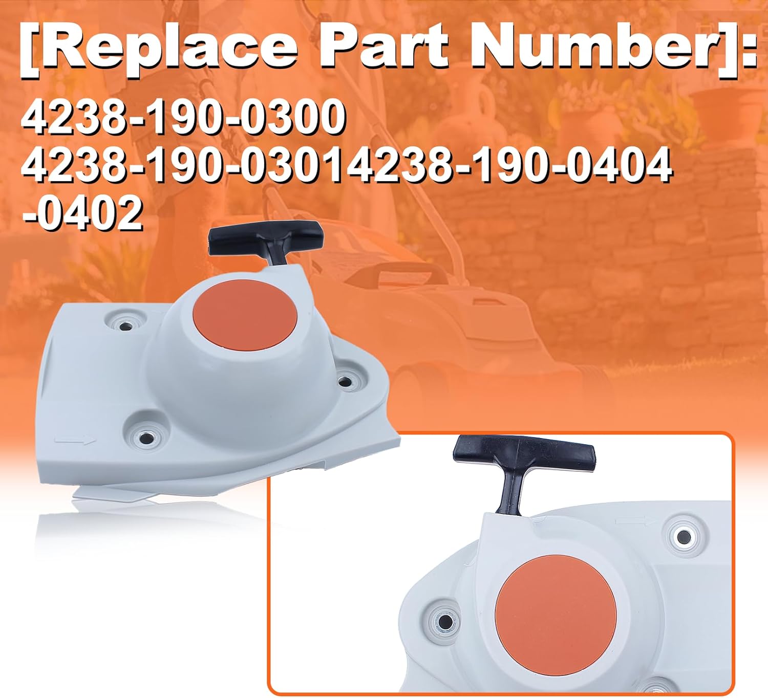 For Stihl TS410 TS420 TS480I TS500I Starter & Air Filter Set - OEM Code 4238-190-0300 - Includes Starter & Two Filters For Optimal Per For mance and Longevity