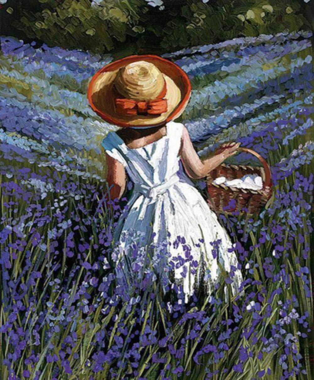 Peinture par numéros jardin 40x50cm, une idée cadeau DIY originale pour les passionnés d'art