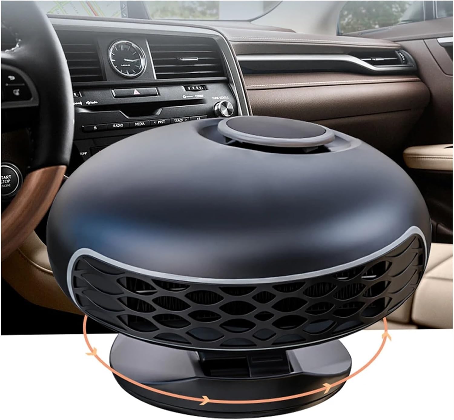 12V 150W 車用ヒーター 360&deg;回転式 シガーライター差し込み式 暖房・冷却ファン・フロントガラスデフロスター