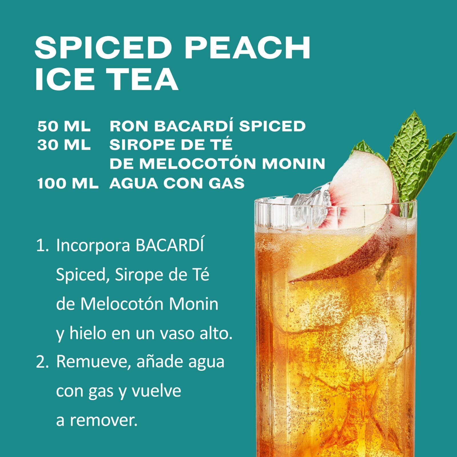 Ron BACARDÍ Spiced 35% 70 cl 700 ml licor envejecido en barrica con aromas naturales y especias