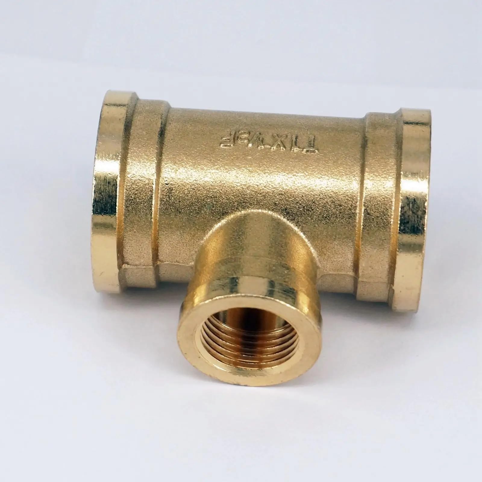 Raccordo a T in Ottone a 3 Vie, connettore di riduzione, Filettatura Femmina BSP da 1" x Filettatura Femmina BSP da 1/2" x Filettatura Femmina BSP da 1" for idraulica