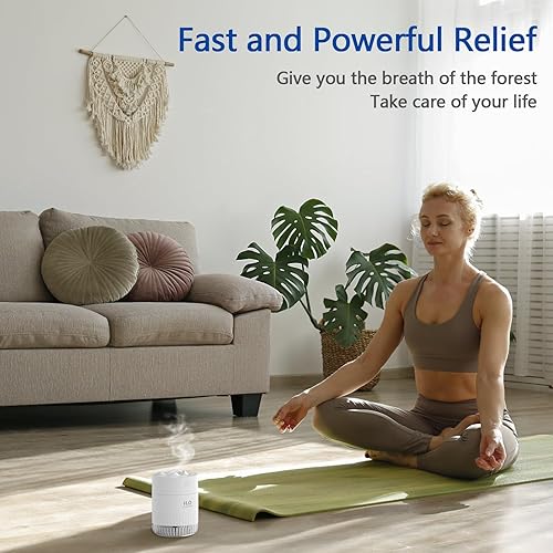 Miniatura 7 de HOTLIFE Mini humidificador portátil, pequeño humidificador de plantas de niebla fría, humidificador personal recargable de escritorio para